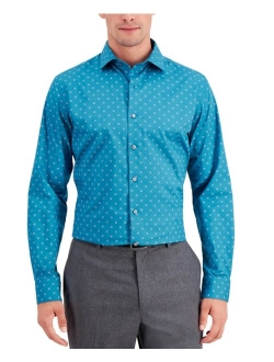 Valentine Men's Slim-Fit Medallion-Print Dress Shirt, Created for Macy's