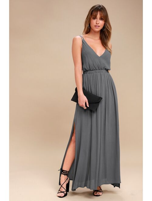 Lulus Lost in Paradise Olive Green Maxi Dress