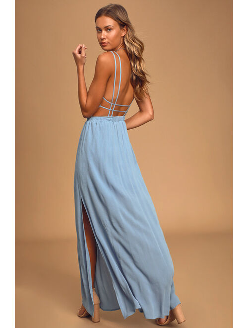 Lulus Lost in Paradise Olive Green Maxi Dress