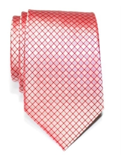 Retreez Check Textured Woven Microfiber Men's Tie