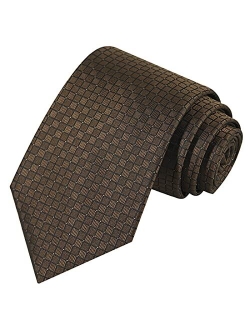 KissTies Mens Necktie Solid Color Checkered Ties For Men