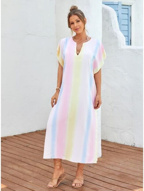 Shein Tie Dye Print Split Thigh Dress