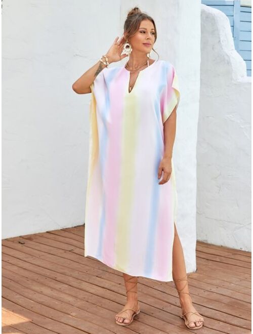 Shein Tie Dye Print Split Thigh Dress