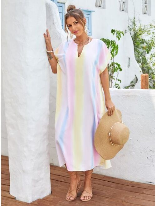 Shein Tie Dye Print Split Thigh Dress