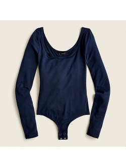 Stretch scoopneck bodysuit