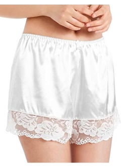 Women's Lingerie Lace Briefs Panties French Knickers Satin Shorts