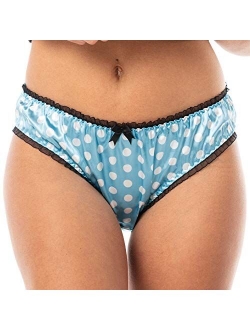 Women's Polkadot Tanga Bikini Satin Briefs Panties