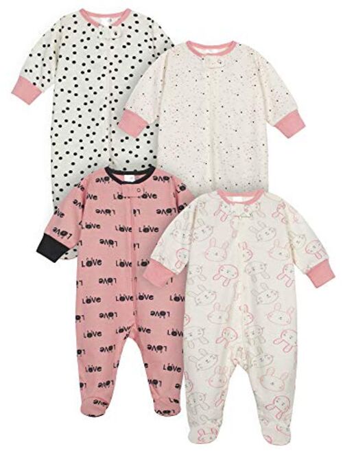 Onesies Brand Baby 4-Pack Sleep 'N Play Footies Multi Pack