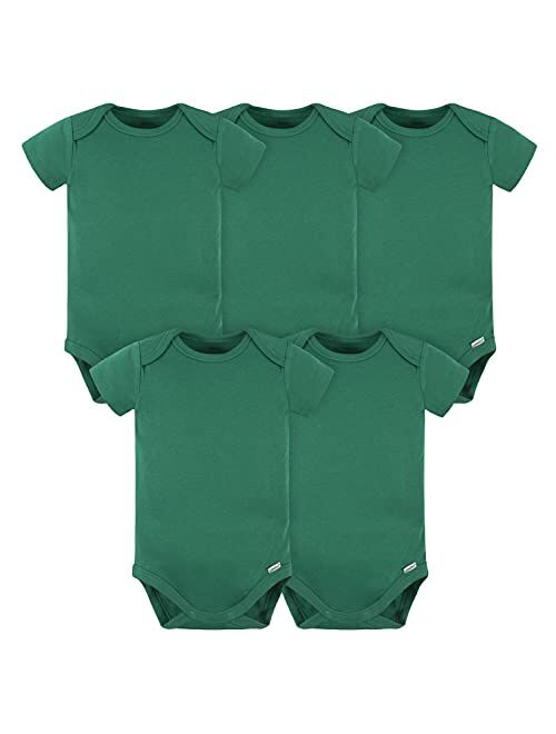 Gerber unisex-baby 5 Pack Onesies Multi-packs Bundle Interlock 180 Gsm