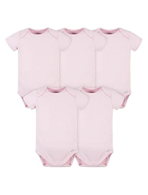 Gerber unisex-baby 5 Pack Onesies Multi-packs Bundle Interlock 180 Gsm