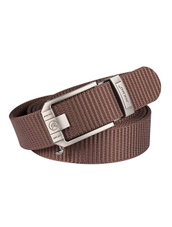 Ratchet Belt for Men, Nylon Web Tactical Gun Belt with Automatic Slide Buckle