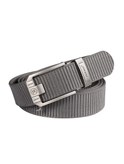 Ratchet Belt for Men, Nylon Web Tactical Gun Belt with Automatic Slide Buckle