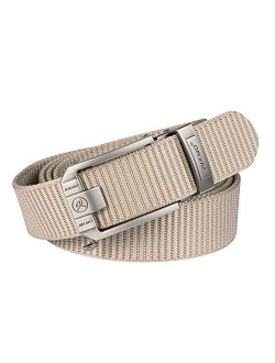 Ratchet Belt for Men, Nylon Web Tactical Gun Belt with Automatic Slide Buckle