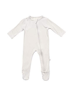 KYTE BABY Soft Bamboo Rayon Footies, Zipper Closure, 0-24 Months