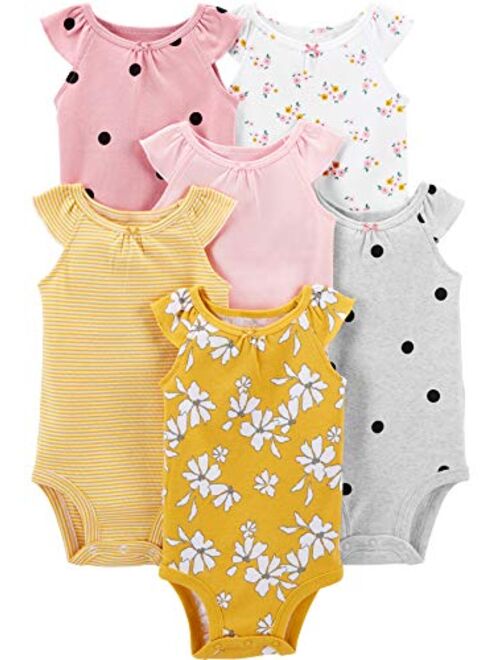 Simple Joys by Carter's Toddler and Baby Girls' Sleeveless Bodysuit, Pack of 6