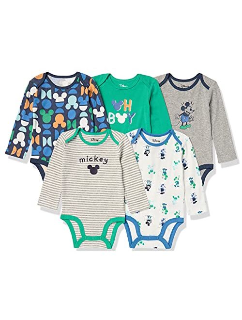 Amazon Essentials Baby Disney Star Wars Marvel Long-Sleeve Bodysuits