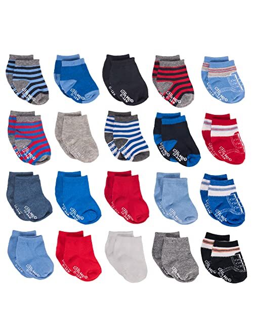 Little Me baby boys & Socks, Pairs, 0-12/12-24 Little Me 20 Pack Newborn Infant Toddler Socks 0 12 24 Months Assorted Size Pack, Multi, 6-24 Months US