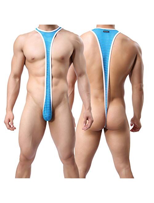 MuscleMate Hot Men's Flirting Leotard, Men's Bodysuit, Hot Men's Wrestling Singlet Bodysuit, Fun for Flirting.