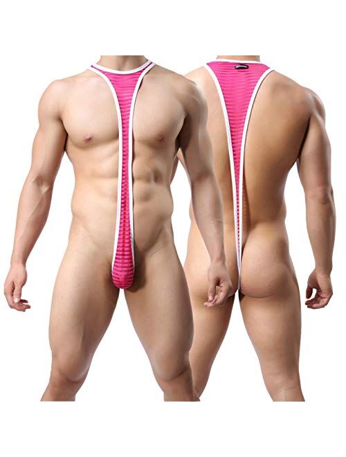 MuscleMate Hot Men's Flirting Leotard, Men's Bodysuit, Hot Men's Wrestling Singlet Bodysuit, Fun for Flirting.