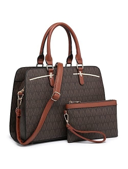 MKP Women Satchel Handbags Shoulder Purses Totes Top Handle Work Bags with Matching Wristlet Wallet