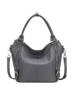 Genuine Leather Handbags for Women Hobo Shoulder Bag Ladies Leather Tote Bag