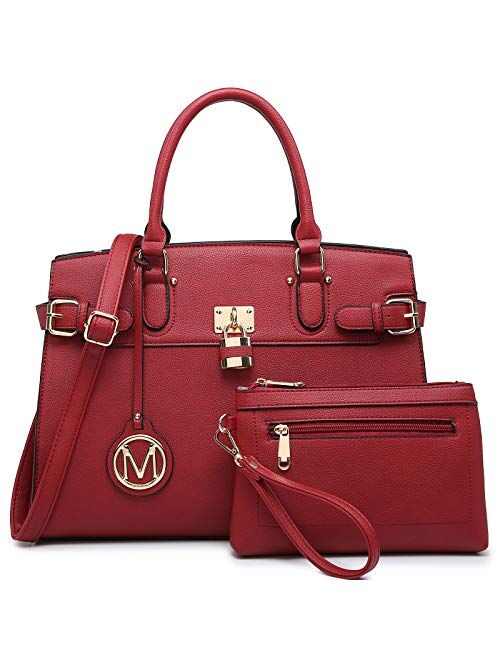 Mkp Collection MKP Women Fashion Satchel Handbags and Purses Ladies Top Handle Tote Work Shoulder Bags with Matching Wristlet Wallet