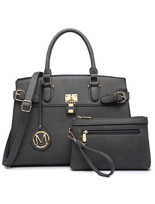 Mkp Collection MKP Women Fashion Satchel Handbags and Purses Ladies Top Handle Tote Work Shoulder Bags with Matching Wristlet Wallet