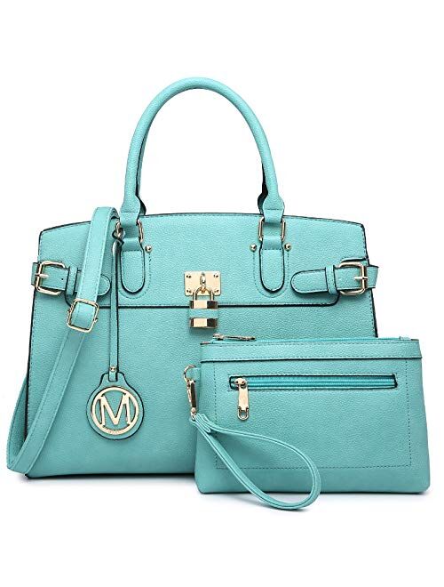 Mkp Collection MKP Women Fashion Satchel Handbags and Purses Ladies Top Handle Tote Work Shoulder Bags with Matching Wristlet Wallet