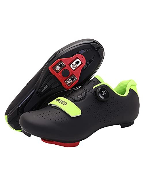 KESCOO Womens Men's Cycling Shoes, Compatible with Delta Cleats SPD Mountain Road Bike Shoes Indoor Outdoor