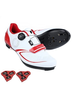 Lingque Cycling Shoes Indoor Compatible with Peloton Bike Shoe with Delta Cleat Outdoor Clip in Road Bike Shoes for Men Women