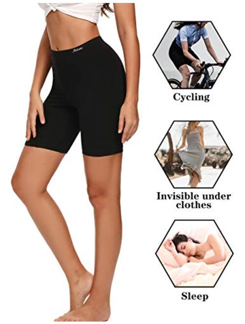 Molasus Womens Cotton Boxer Shorts Underwear Anti Chafing Bike Shorts(Regular & Plus Size)