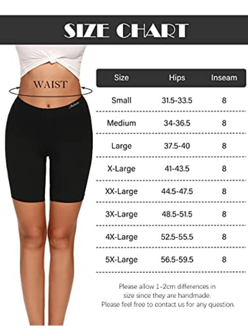 Molasus Womens Cotton Boxer Shorts Underwear Anti Chafing Bike Shorts(Regular & Plus Size)