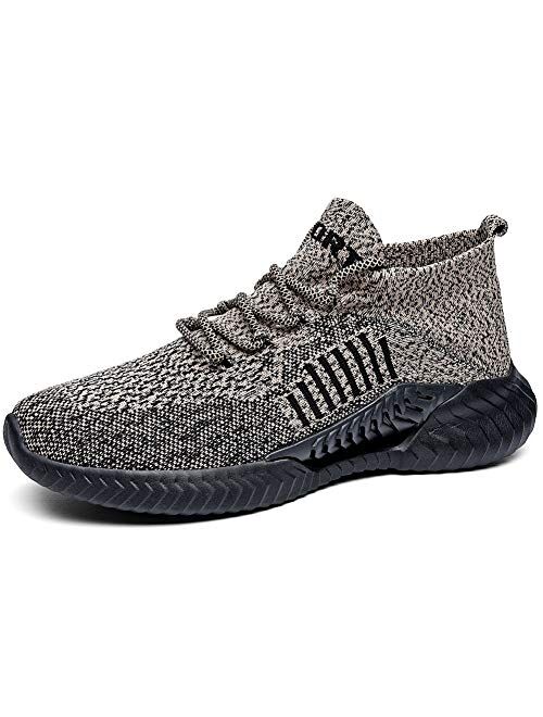 Slow Man Men's Athletic Shoes Sock Sneaker - Mesh Lace Up Slip On Styling Comfortable Casual Cushioning Sneakers