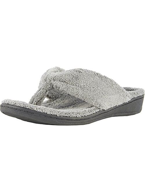 Vionic Women's Indulge Gracie Slipper - Ladies Toe-Post Thong Slippers with Concealed Orthotic Arch Support