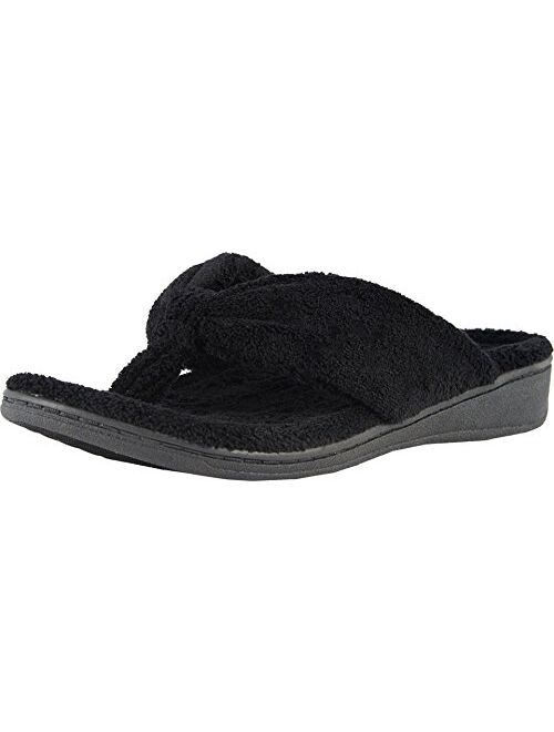 Vionic Women's Indulge Gracie Slipper - Ladies Toe-Post Thong Slippers with Concealed Orthotic Arch Support