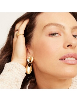 Metallic drop earrings