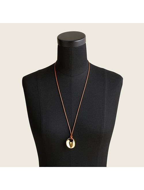 J.Crew Leather cord pendant necklace