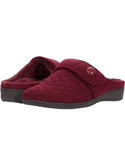 Women's Indulge Carlin Flannel Mule Slipper- Comfortable Spa House Slippers that include Three-Zone Comfort with Orthotic Insole Arch Support, Medium Fit, Sizes 5-