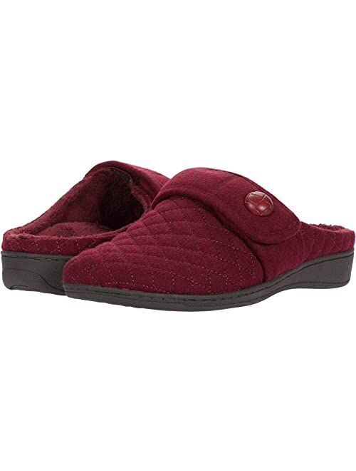 Vionic Women's Indulge Carlin Flannel Mule Slipper- Comfortable Spa House Slippers that include Three-Zone Comfort with Orthotic Insole Arch Support, Medium Fit, Sizes 5-