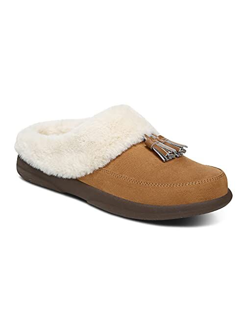 Vionic Cedar Perrin Women's Slip-On Cozy Slipper- Supporting Ladies Indoor/Outdoor Slippers that Include Three-Zone Comfort with Orthotic Insole Arch Support, Medium Fit