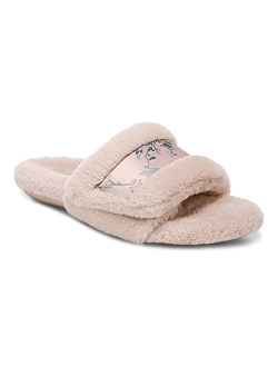 Women's Charkra Erma Slide Slipper - Comfortable Open Toe Spa House Slippers That Include Three-Zone Comfort with Orthotic Insole Arch Support, Slippers for Ladies