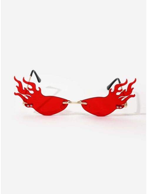 Buy Shein Men Flame Lens Sunglasses online | Topofstyle