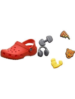 Mens and Womens Classic Clog w/Jibbitz Charms Sports 5-Packs