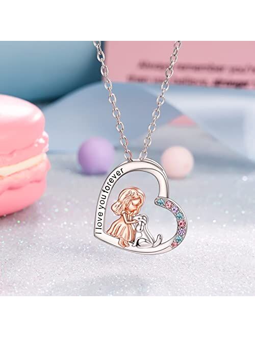 Shonyin Sloth/Dog Necklace for Girls Cute Animal Pendant Necklaces Birthday Christmas Jewelry Gift for Daughter Granddaughter Niece