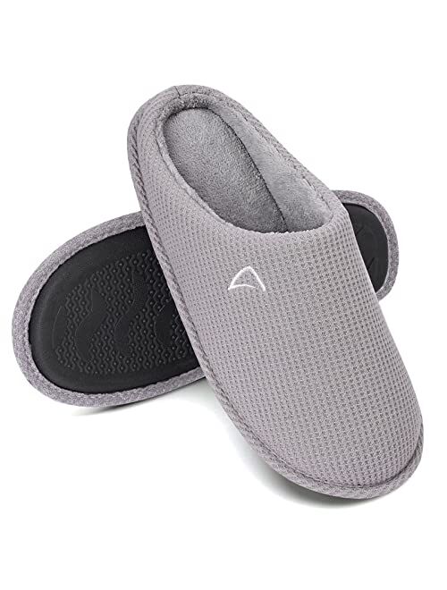 Homitem House Slippers for Women Indoor and Outdoor Fuzzy Slippers Women with Memory Foam Bedroom Warm Fluffy Slippers for Women With Arch Support