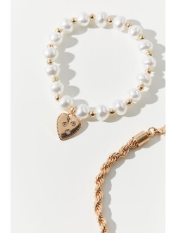 Pearl Rope Chain Layer Bracelet Set