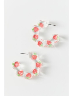 Translucent Fruit Hoop Earring