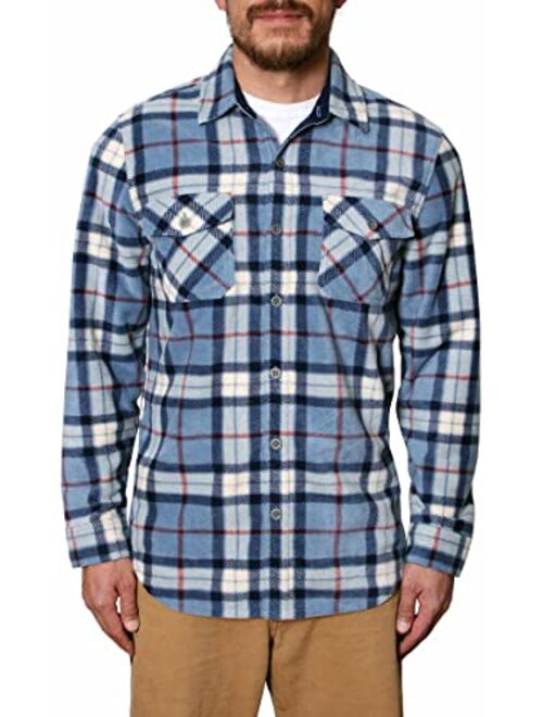 Freedom Foundry Mens Lightweight Plush Plaid Fleece Shirt