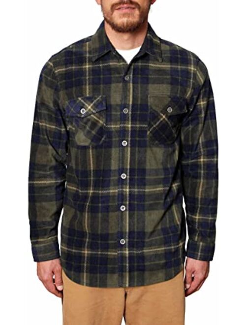 Freedom Foundry Mens Lightweight Plush Plaid Fleece Shirt