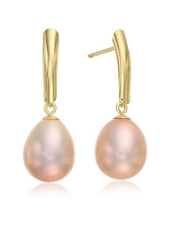 14k Yellow Gold Freshwater Cultured Drop Pearl Earring